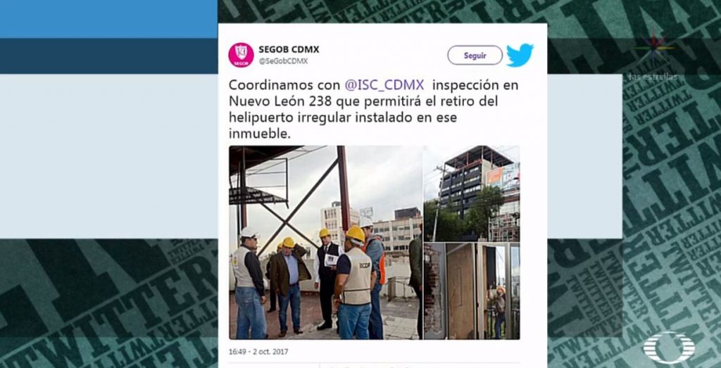Gobierno de la CDMX solo clausura edificio con helipuerto clandestino