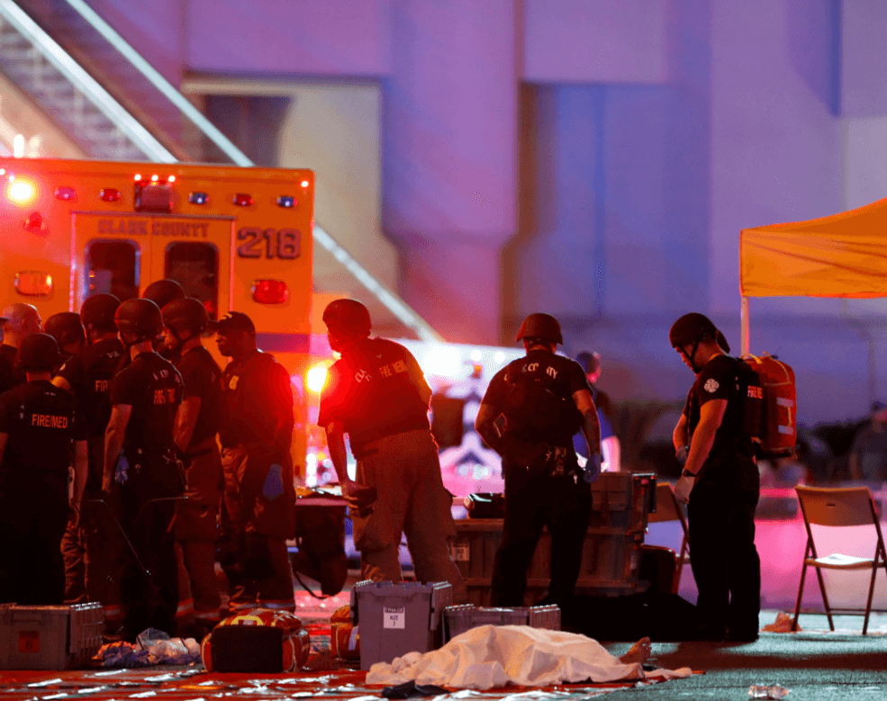 Cuerpo de una de las víctimas tiroteo Las Vegas