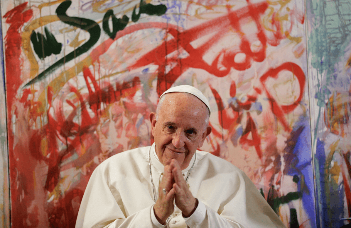 El papa Francisco durante la videoconferencia de Scholas Ocurrentes