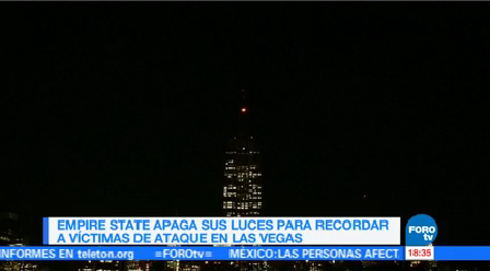 Empire State apaga sus luces en honor a las víctimas en Las Vegas