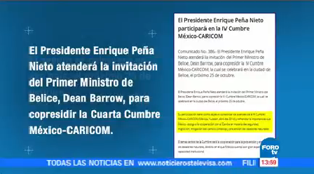 Enrique Peña Nieto Acudirá Iv Cumbre México Caricom