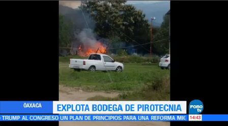 Explota Bodega Cohetes Santa María Tule Oaxaca