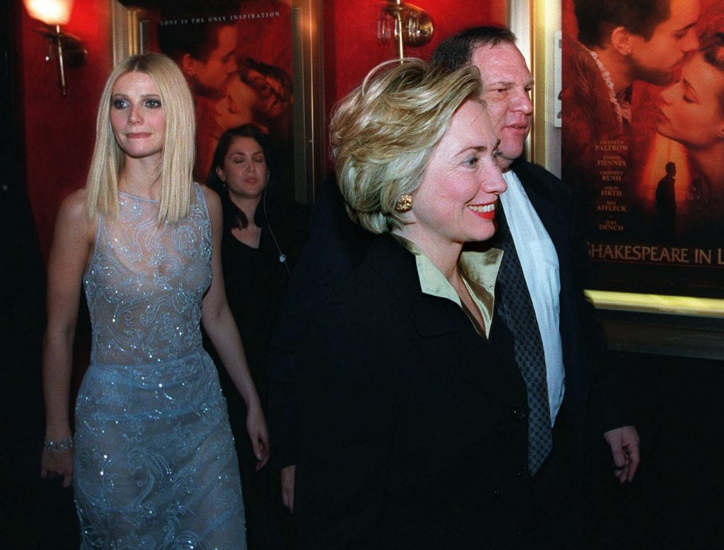 Harvey Weinstein, Hillary Clinton y Gwyneth Paltrow