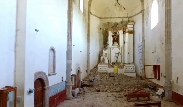iglesia de san juan bautista sufre daño estructural