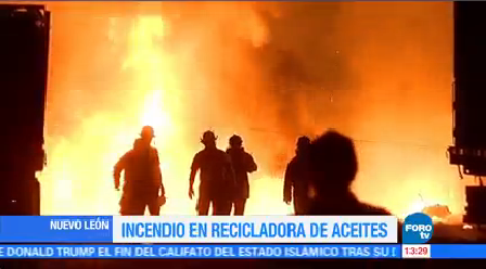 Incendio Recicladora Aceites Nuevo León