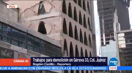 Inician Trabajos Demolición Edificio Génova 33 CDMX
