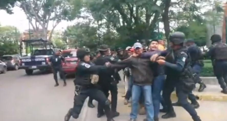 normalistas enfrentamiento policias morelia michoacan procuraduria
