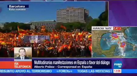 Miles Manifiestan Pedir Solución Conflicto Catalán