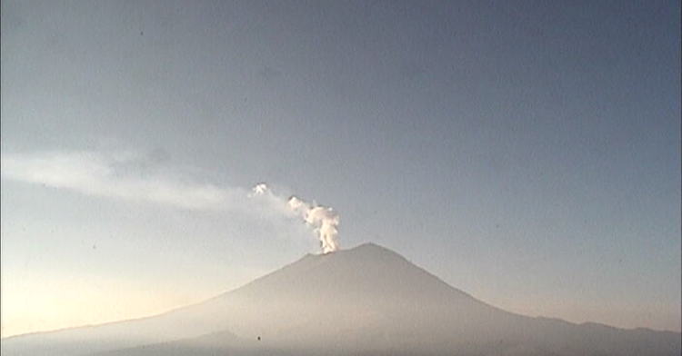 Monitoreo del volcán Popocatépetl del martes 31 de octubre
