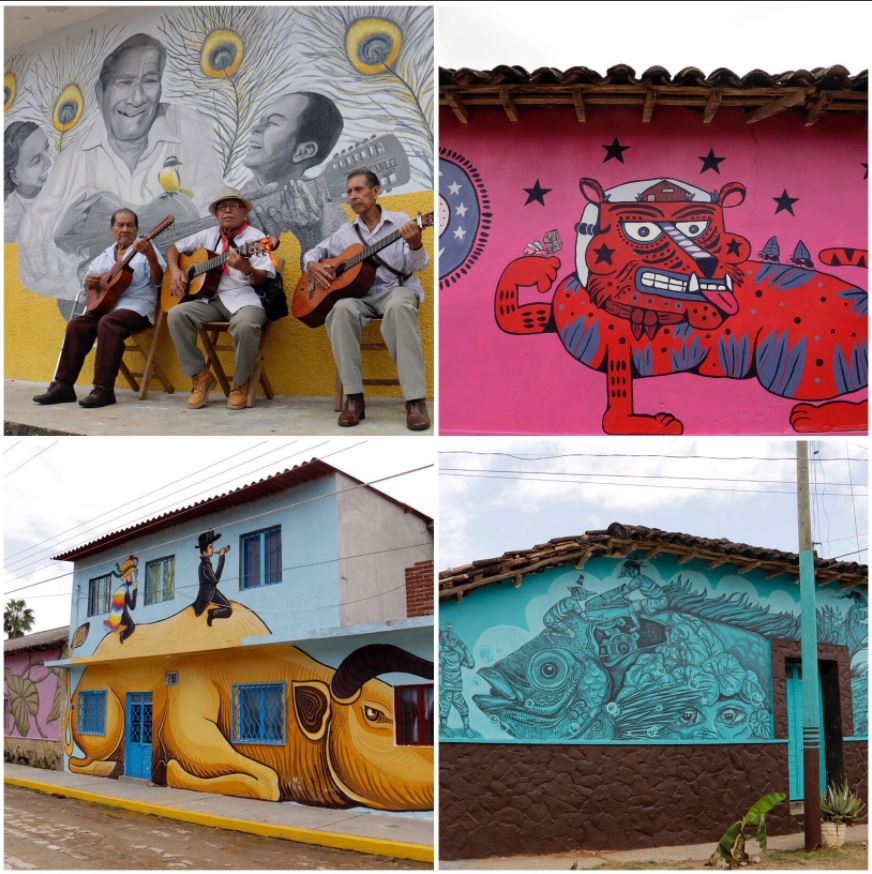 murales artistas decoran calles comunidad chiapaneca