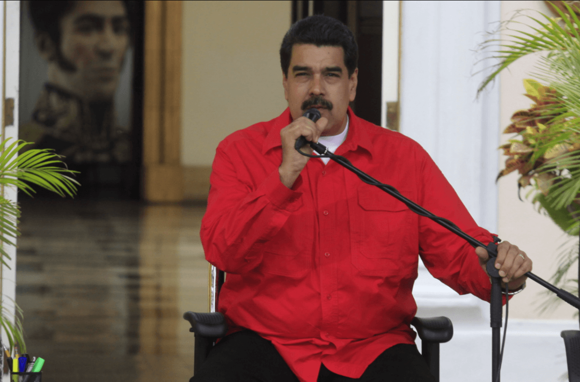 Nicolás Maduro en el Palacio presidencial de Miraflores de Caracas