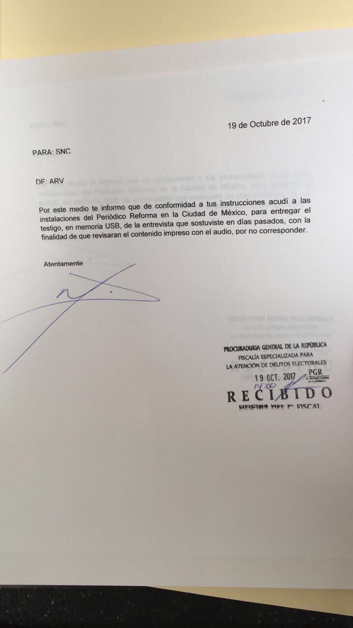 santiago nieto documenta peticion reforma corregir