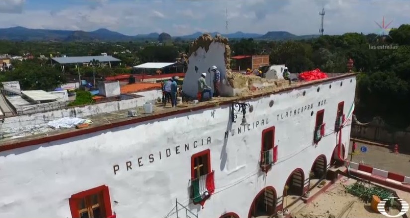 palacio municipal de tlayacapan tiene daños tras el sismo