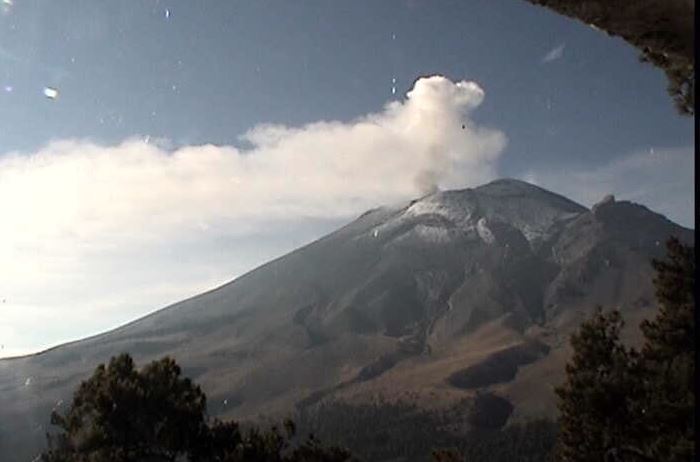 popocatepetl emite exhalaciones horas cenapred volcan
