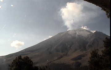 el volcan popocateptl realiza varias exhalaciones en 24 horas