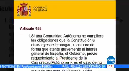 Senado España Analiza Aplicación Artículo 155 Cataluña