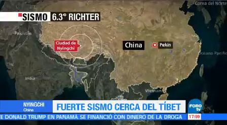 Sismo Magnitud 6.3 Sacude Región Tíbet