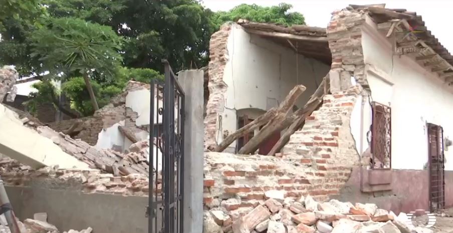 Colapsa vivienda del soldado Moctezuma tras sismo