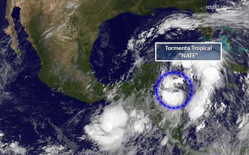 Tormenta tropical ‘Nate’ se dirige a México tras dejar muertos en Centroamérica