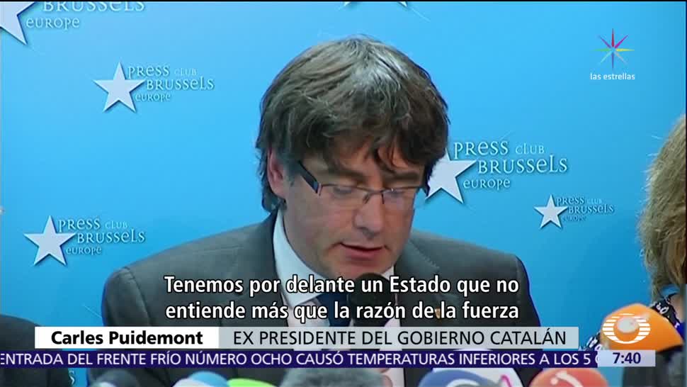 Puigdemont reaparece en Bruselas con miembros de su Gabinete
