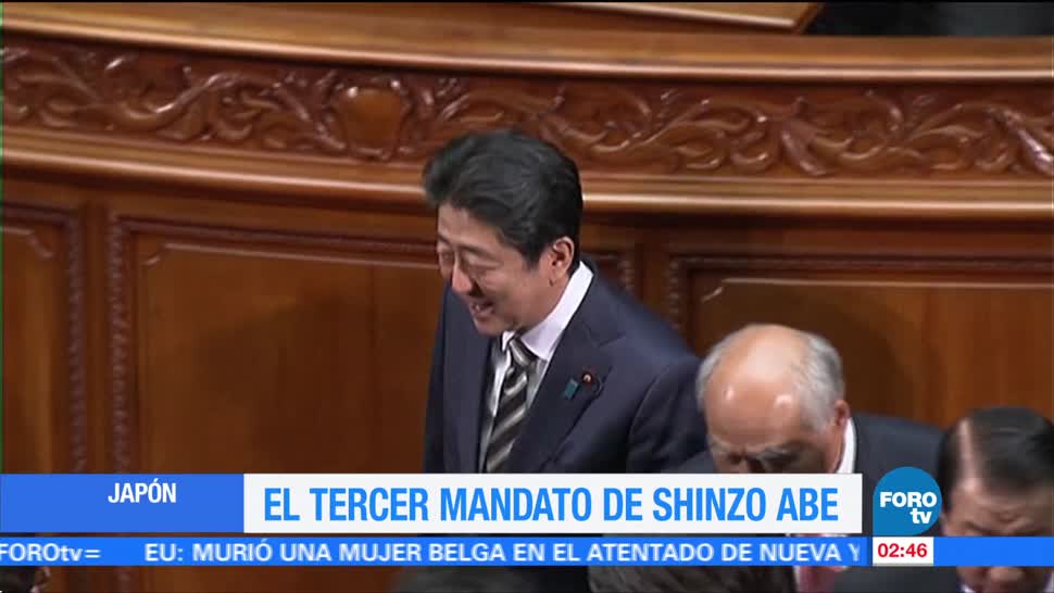 Reeligen a Shinzo Abe para su tercer mandato