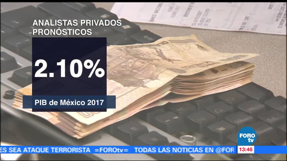 Analistas privados mantienen sin cambios pronóstico de crecimiento del PIB de México