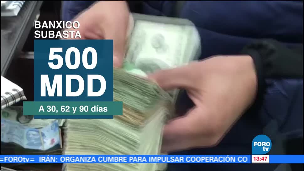 Banco de México asigna 500 mdd para la venta de coberturas cambiarias