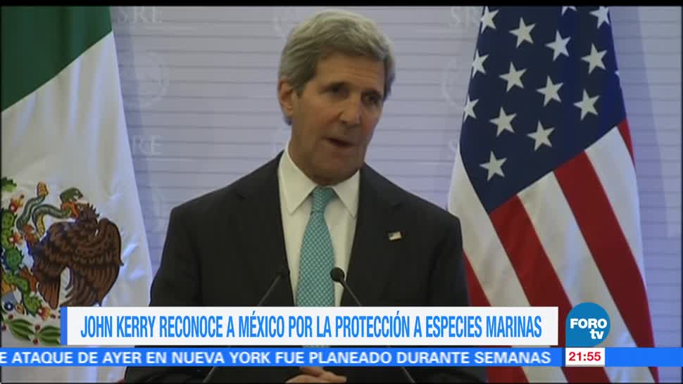 John Kerry reconoce a México por la protección a especies marinas