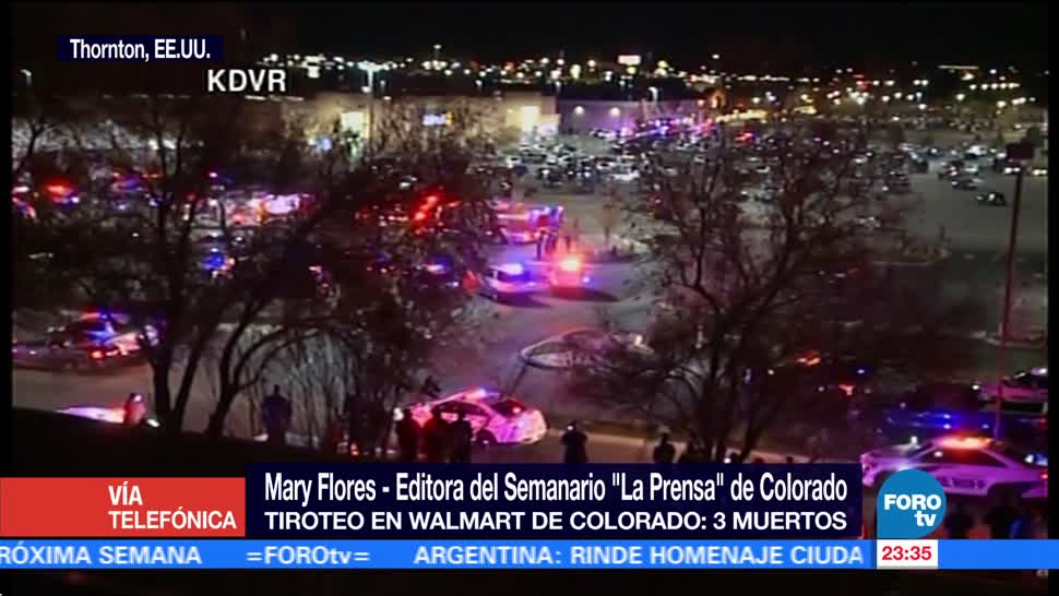Suman tres muertos por tiroteo en Colorado