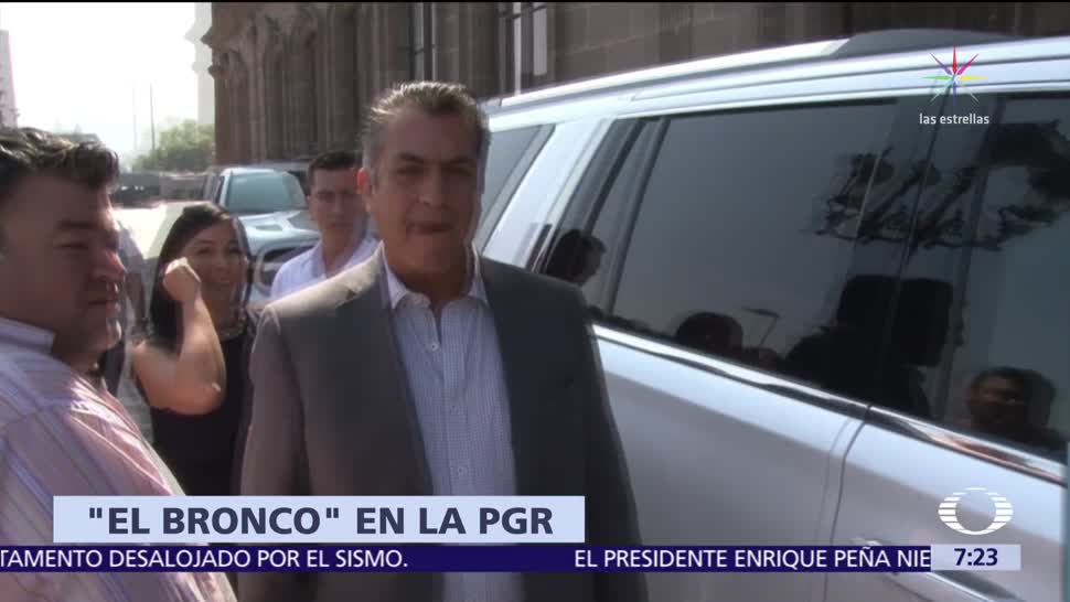 Jaime Rodríguez Calderón acude a PGR de Nuevo León por caso PT