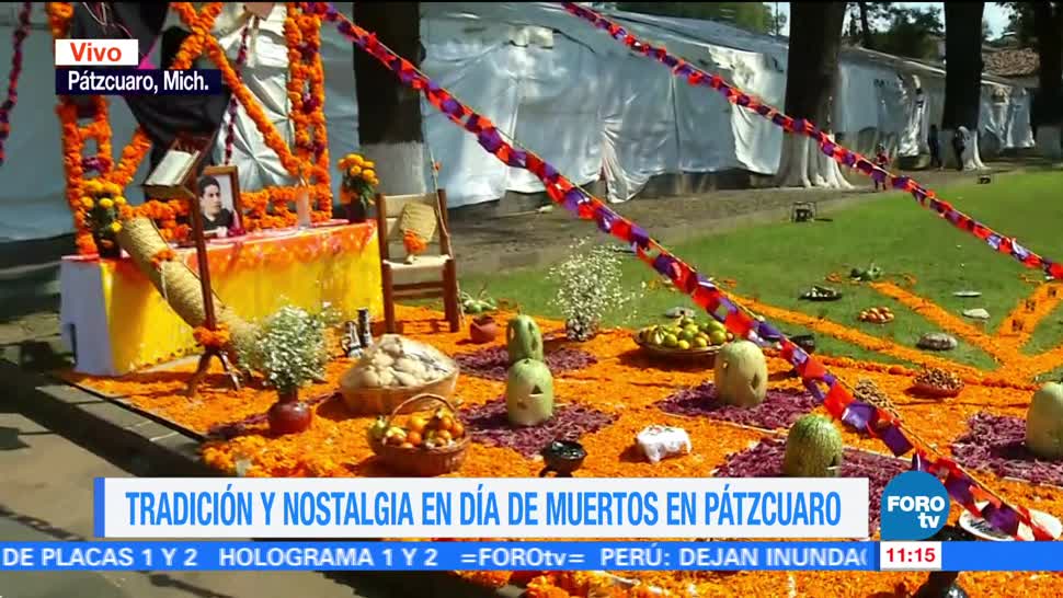 Flor de cempasúchil, protagonista en altares de Pátzcuaro
