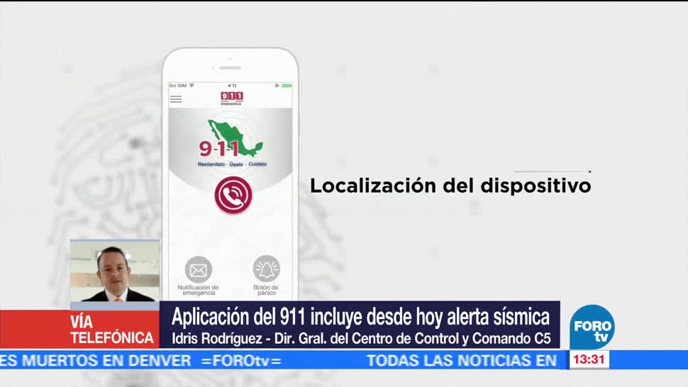 Alerta sísmica en aplicación móvil 911 apoyará labor del C5