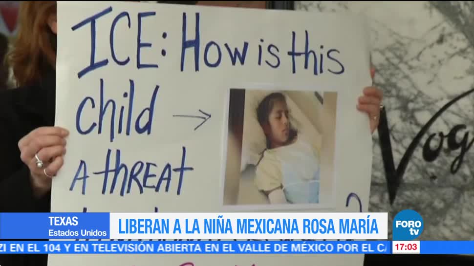 Liberan a la niña migrante con parálisis, Rosa María Hernández