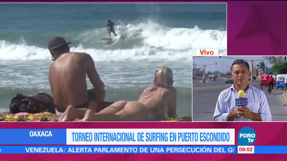 Realizan torneo internacional de surfing en playas de Oaxaca