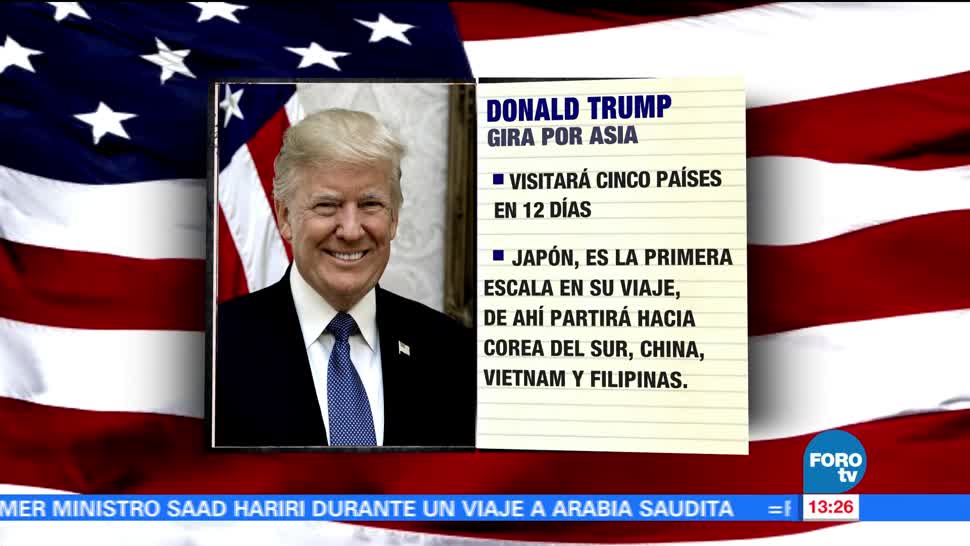 Donald Trump visitará cinco países en su gira por Asia