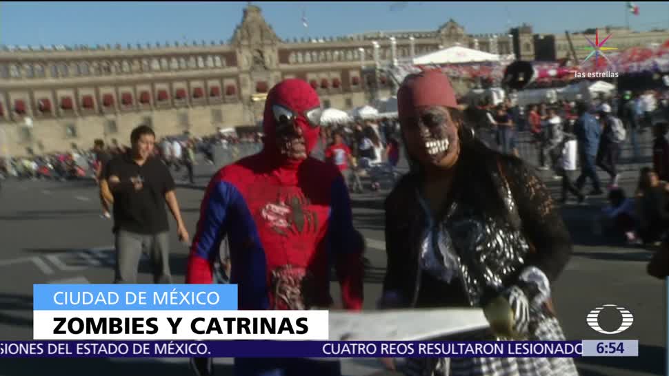 Zombies invaden el centro de la Ciudad de México