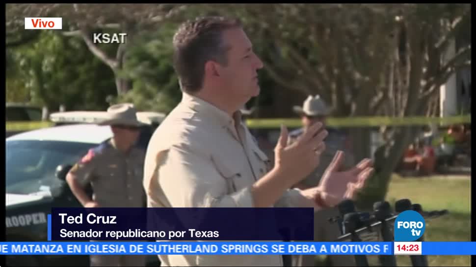 Ted Cruz condena masacre en iglesia de Texas