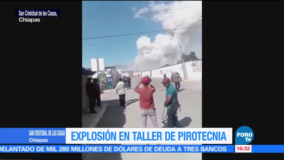Explosión en taller de pirotecnia en San Cristóbal de las Casas