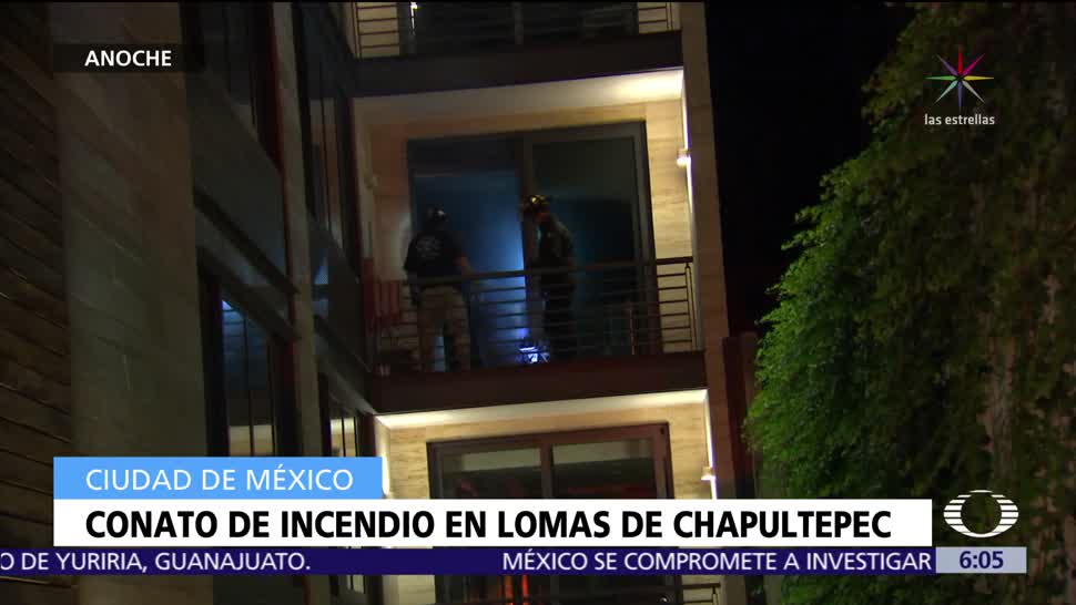 Bomberos sofocan conato de incendio en Lomas de Chapultepec