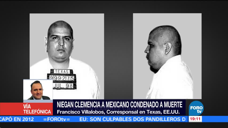 Niegan clemencia a mexicano condenado a muerte en Texas