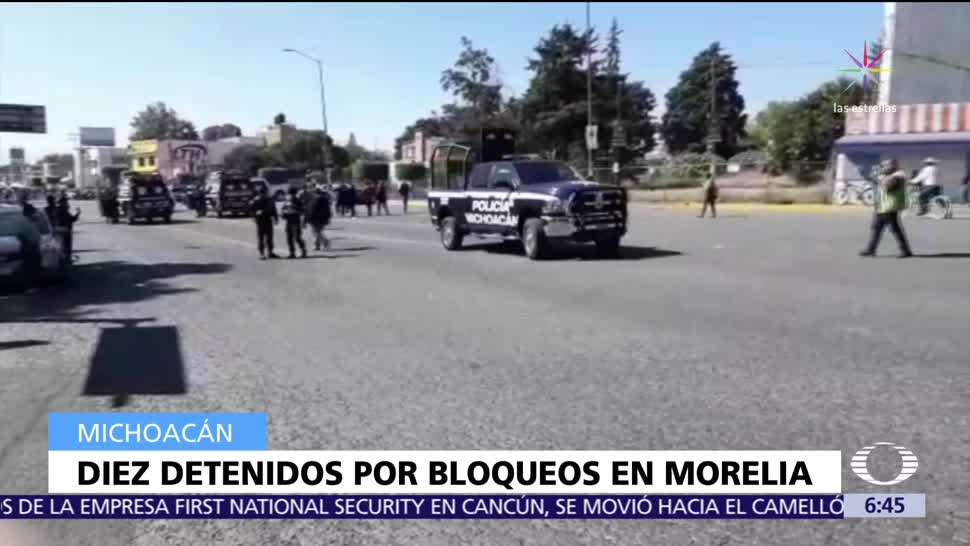 Se registran bloqueos y manifestaciones en Morelia, Michoacán