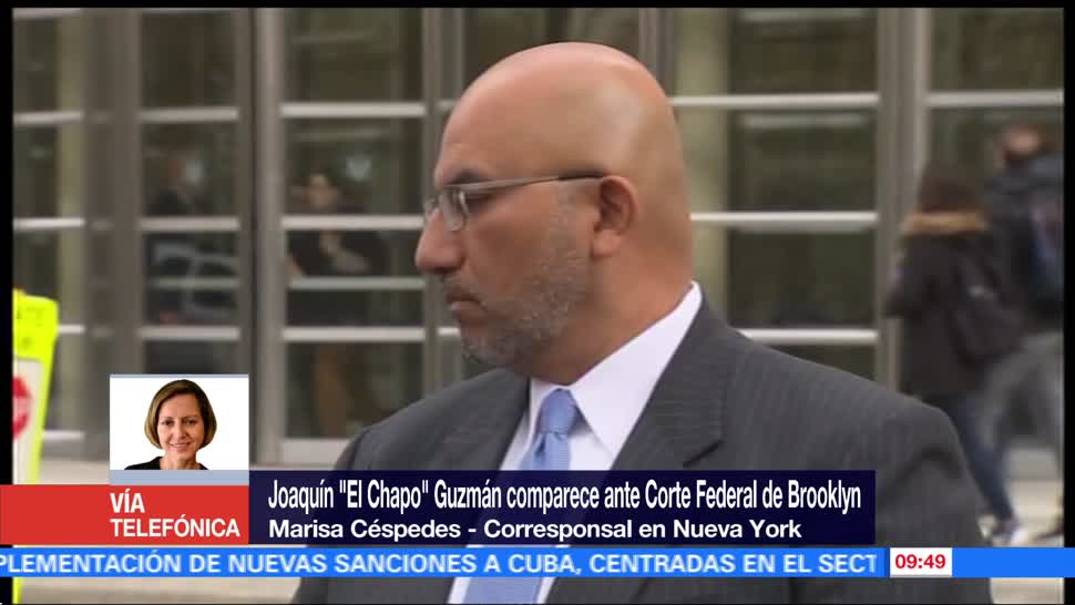 Joaquín El Chapo Guzmán comparece ante Corte Federal de Brooklyn