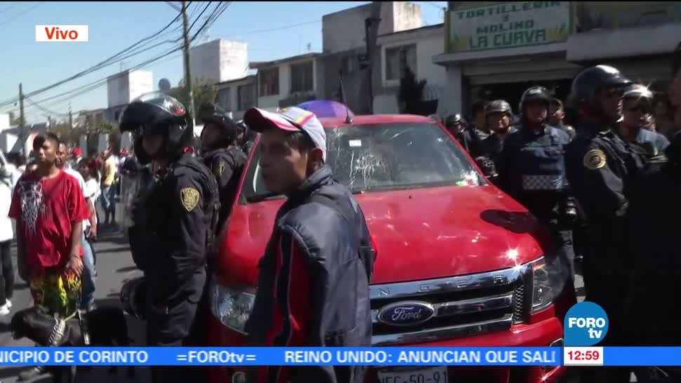 Se registra atropellamiento durante manifestación en avenida Centenario, CDMX