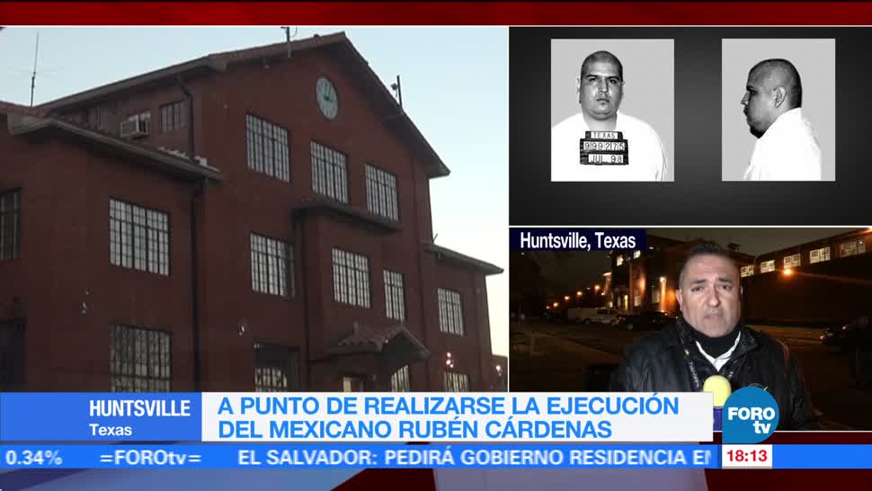 Mexicano Rubén Cárdenas espera ejecución en Texas