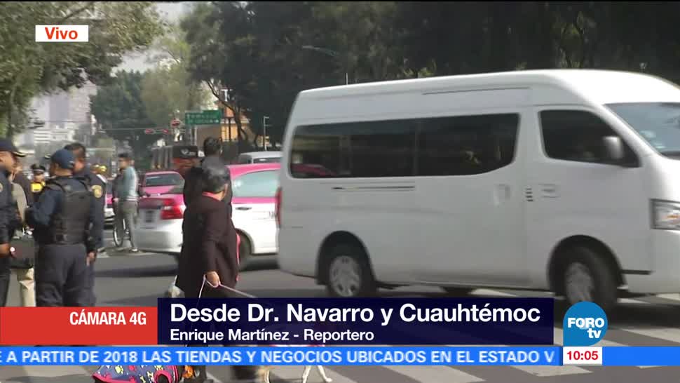 Damnificados por sismo bloquean avenida Cuauhtémoc y Doctor Navarro