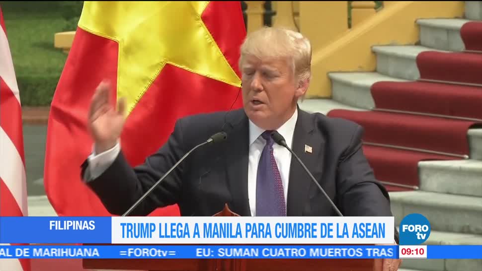 Trump llega a Filipinas para cumbre de la ASEAN