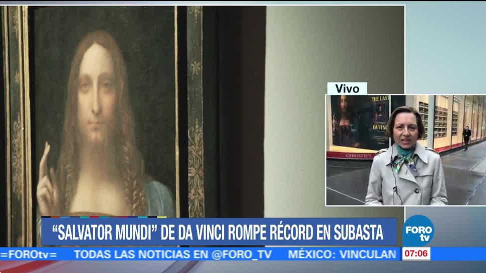 ‘Salvator Mundi’ de Da Vinci rompe récord en subasta