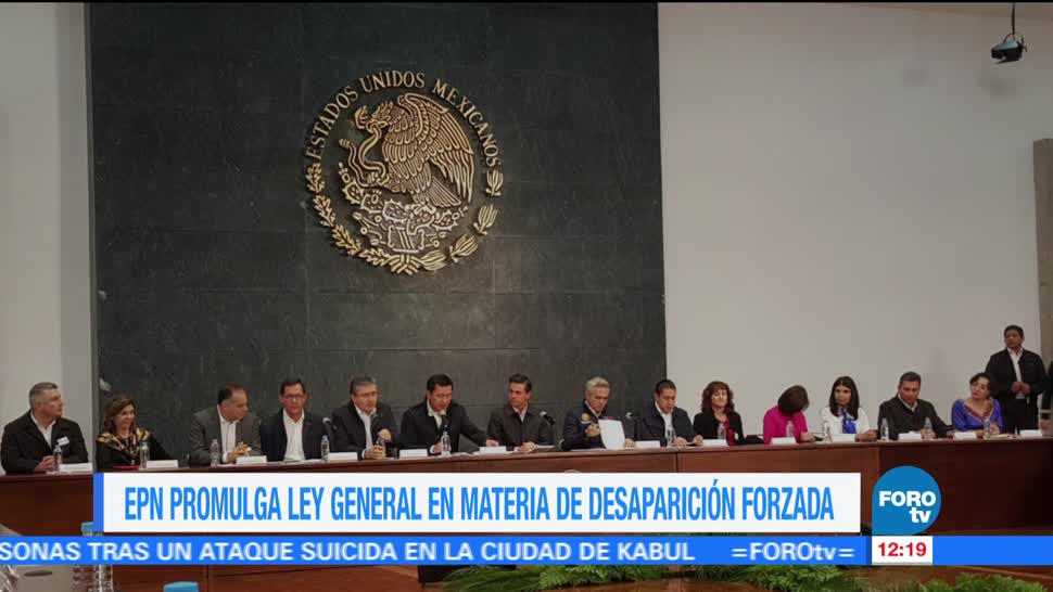 EPN promulga ley general en materia de desaparición forzada de personas