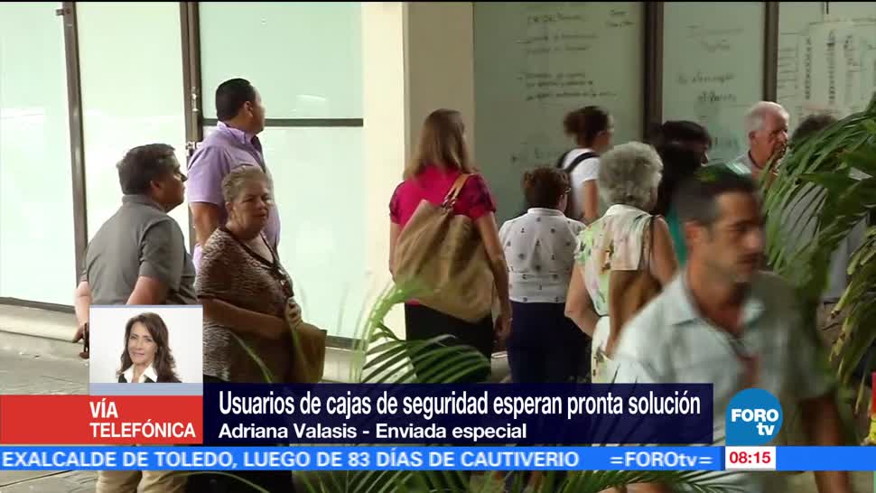 Usuarios de cajas de seguridad en Cancún esperan pronta solución