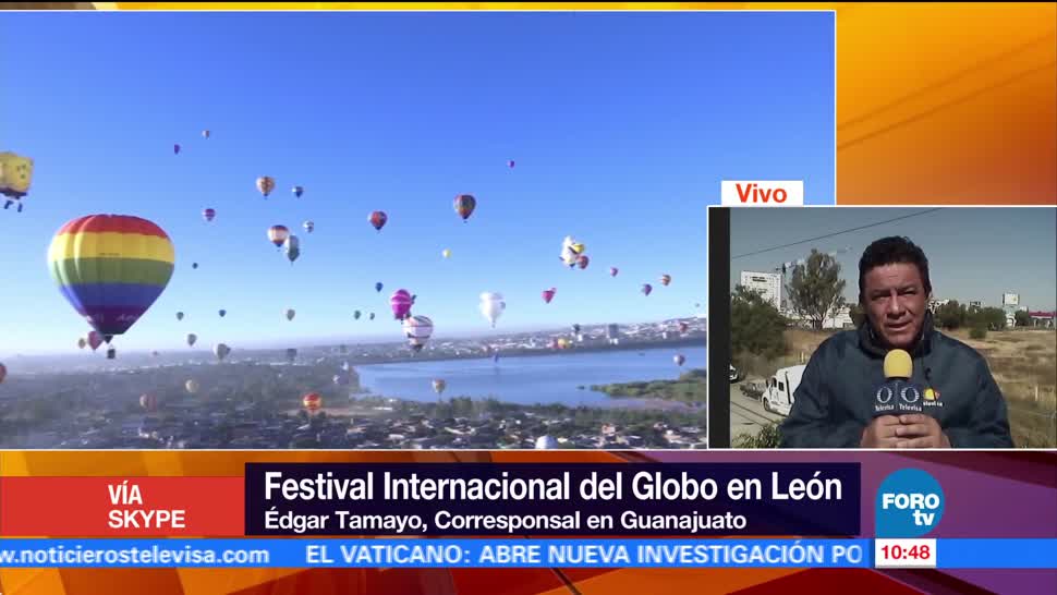 Realizan Festival del Globo Aerostático en León, Guanajuato